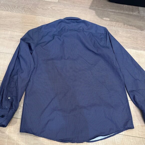 BEN SHERMAN MENS BLUE AND PURPLE LONG SLEEVE BUTTON SHIRT NEW SLIM FIT 15/15 1/2 - Picture 11 of 11